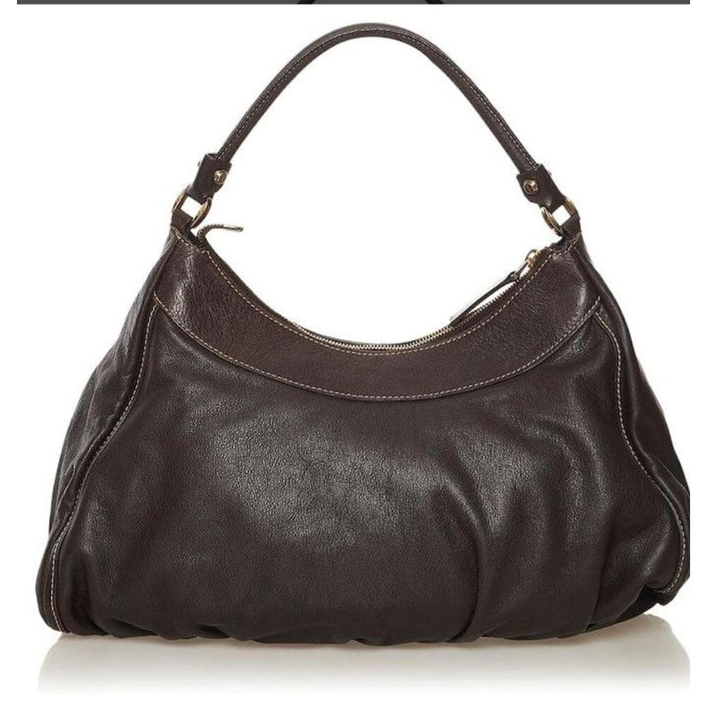 GUCCI EUC GG SIGNATURE LARGE ABBEY HOBO BAG - Picture 2 of 9